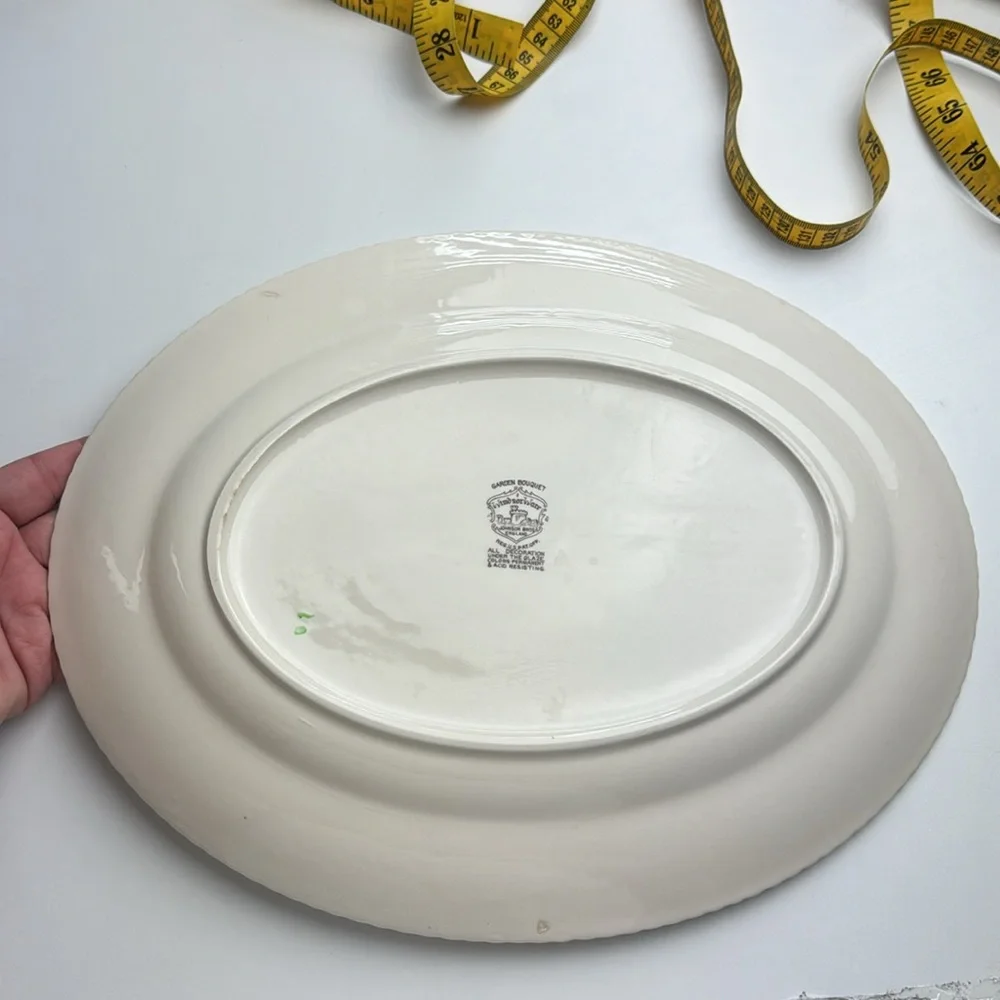 Vintage 50s Johnson Brothers Garden Bouquet Windsorware 14” Serving Platter